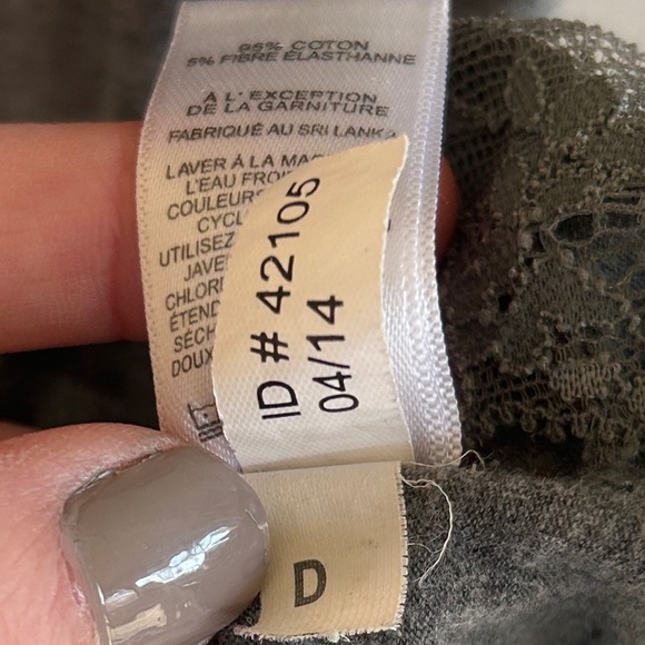 Y2K EXPRESS Lace Trim Cami Tank Top Stretch Gray Camisole Coquette Indie Size M - Picture 10 of 10